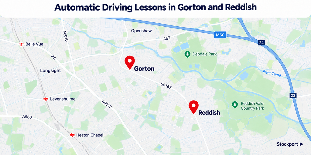 Automatic Driving lessons in Gorton and Reddish 
