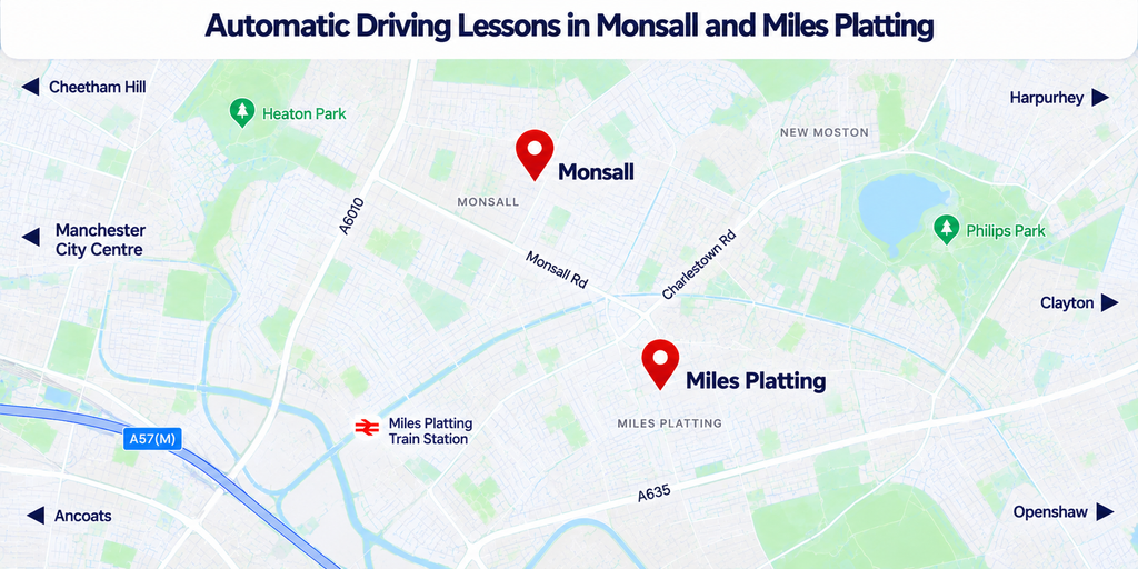 Automatic Driving Lessons in Monsall and Miles Platting